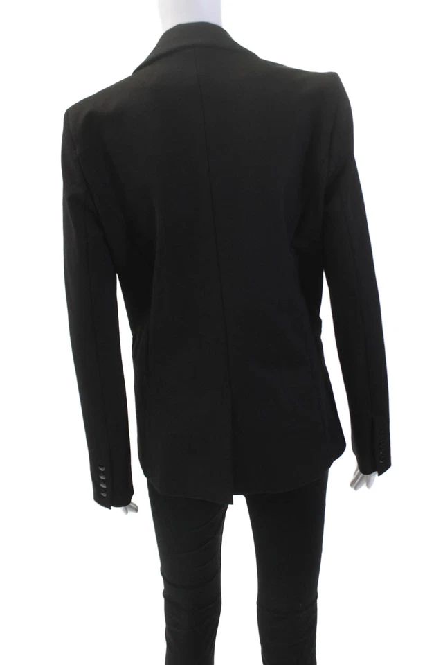 Blazer para mujer Central Park West manga larga sin forro de un botón negro talla S Foto 4 de 4