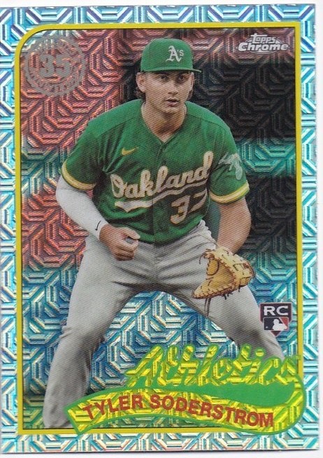 2024 Topps #T89C-43 Tyler Soderstrom Rookie 1989 Silver Pack Mojo Athletics