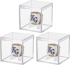 3 Pack Championship Ring Display Case Clear Acrylic 3 Pack,