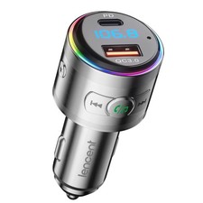 LENCENT Bluetooth 5.3 FM Transmitter Full Metal Bluetooth Car Adapter with PD 20