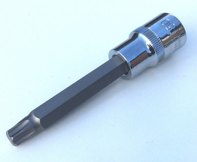 US PRO T50 Torx Stecker TX Stecknuss 4'' / 100mm lang tief 1/2'' Bohrer Antrieb Werkzeug TX50