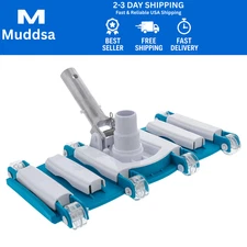 14" Manual Pool Vacuum Head for Inground Pools, Flexible, Weighted - 6 Weights