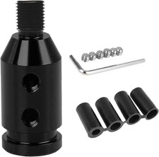 Black Shift Knob Adapter,Gear Shifter Adapter Kit 14mm, Aluminum Alloy Universal
