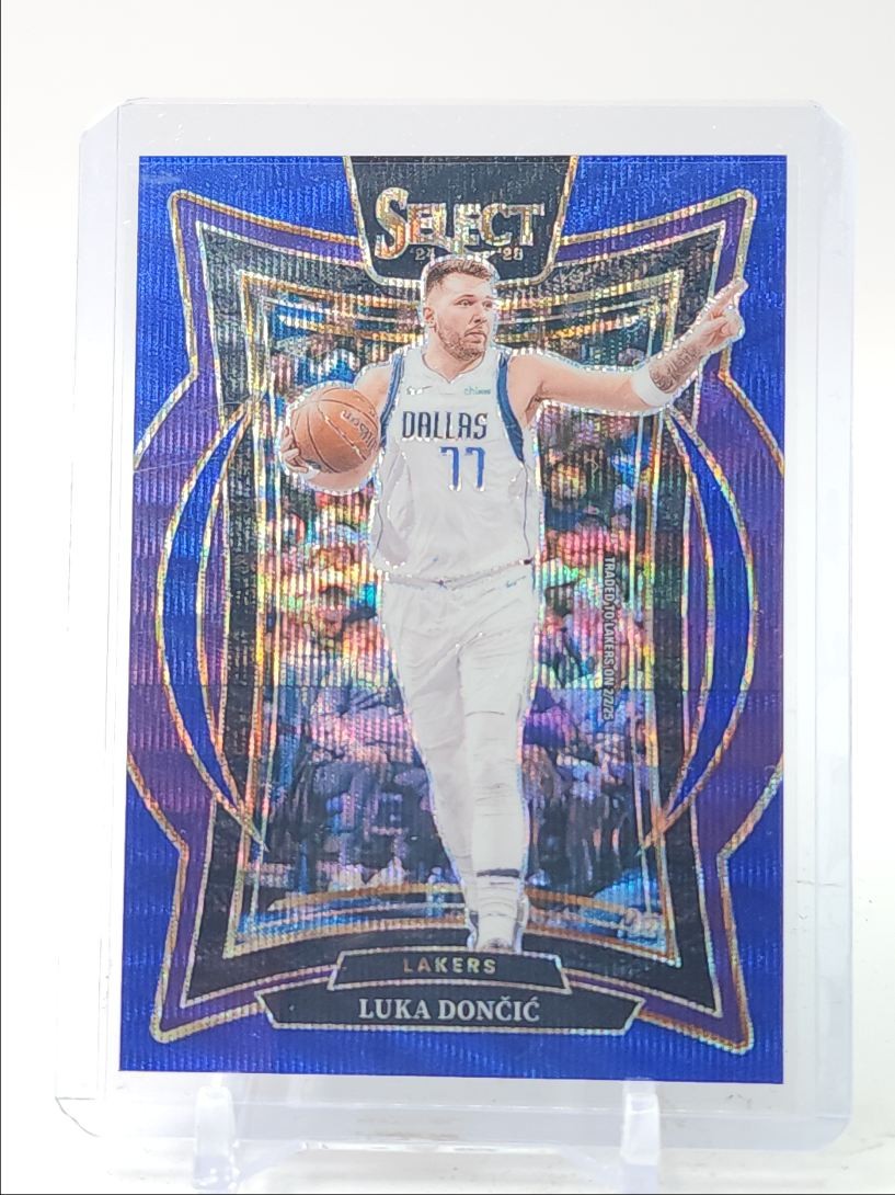 LUKA DONCIC 2024-25 SELECT CONCOURSE BLUE WAVE PRIZM LAKERS /75 Q4966