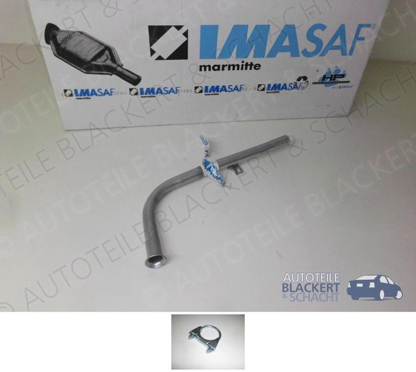 Imasaf Auspuff Hosenrohr für VW Polo 86C + Coupe + Classic 1.0 29/33KW O.Kat-image