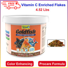 Tetra Goldfish Flakes, Nutritionally Balanced Diet For Aquarium Fish, 4.52 Pound