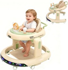 3 in 1 Foldable Baby Walker,Kids Activity Push Walker Sit and Stand Height (RSS1