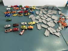 Diecast Plastic Vehicle Lot Cars Trucks Construction Boat Track Multicolor