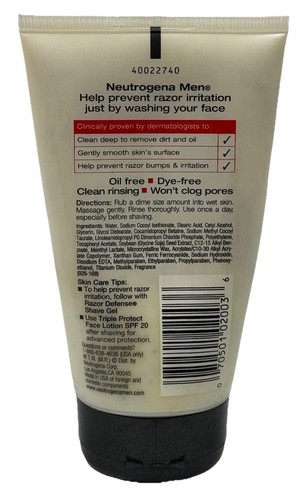 neutrogena men razor defense face scrub 4.2oz scuffed bottle - Picture 2 of 2