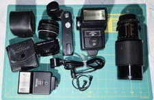 Pentax MX 70-210mm macro zoom lens, drive, flash & accessories