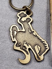 University Of Wyoming Cowboys Heavy Metal Keychain C82