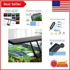All-in-One 14W Clip-On LED Fish Tank Light with Adjustable Features Colors
