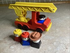 Vintage Lego Duplo Fire Truck- 4 People