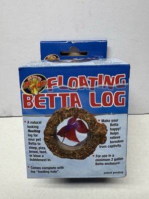 NEW- Zoo Med | Floating Betta Log | for Sleep, Play, Breed, Feed Fast Shipping!!