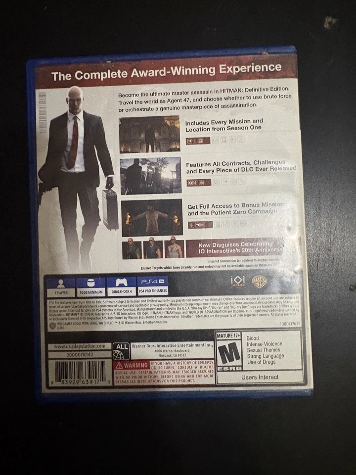 Hitman: Definitive Edition 索尼 PS4 游戏 — 第 2/4 张图片