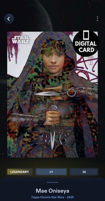 50cc MAE ONISEYA GALACTIC GRAFFITI TOPPS CHROME 25 LEGENDARY Wars Card Trader
