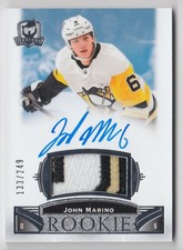 2019-20 UD The Cup Patch Autograph Rookie John Marino Rookie Auto /249