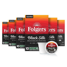 Folgers Black Silk Coffee, Dark Roast, Keurig K-Cup Pods, 10 Count Box Pack of