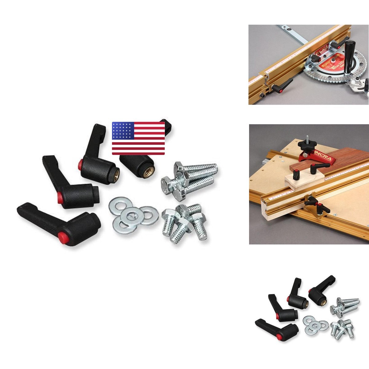 Incra BKNOBS2 Build-It Ratchet Lever Knob Kit, Black