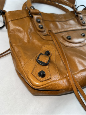 Besso Camel Brown Distressed Leather Motorcycle Moto City