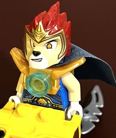 LEGO Legends of Chima Laval Minifigure 70005 70115 Armor/Cape/2 Face - w/Scooter