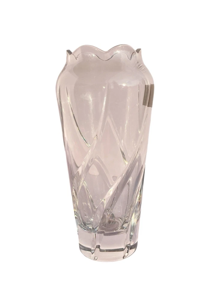 Florero MIKASA Cristal Olimpo Florero Diseño Corte Remolino Borde Festoneado Foto 3 de 4