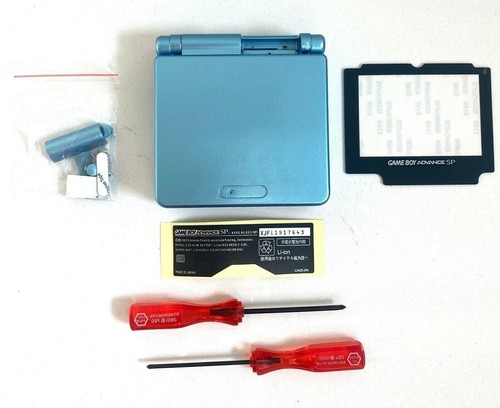 Carcasa de repuesto para Nintendo GBA Game Boy Advance SP carcasa azul perla - Imagen 2 de 3