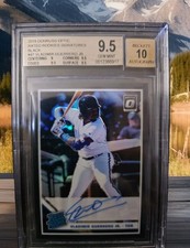 VLADIMIR GUERRERO JR. OPTIC BLACK PRIZM AUTOGRAPH S#03/50 ROOKIE BGS 9.5 AU 10  