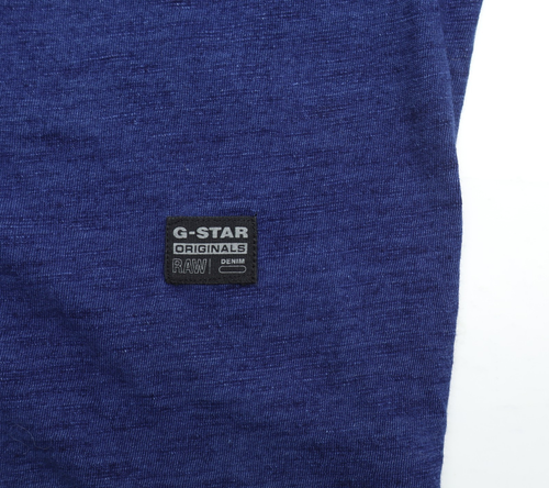 G-Star Raw Men's Long Sleeve Pullover Mock Turtle Neck Heathered Blue Sz M - Picture 5 of 13