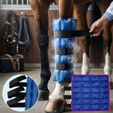 Gel Horse Ice Pack Horse Ice Leg Wrap Adjustable Straps 24 Grid Horse Ice Boots