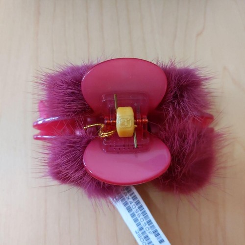 ALEXANDRE DE PARIS Hair Clip Fur Red 3.9 inch - Picture 2 of 4