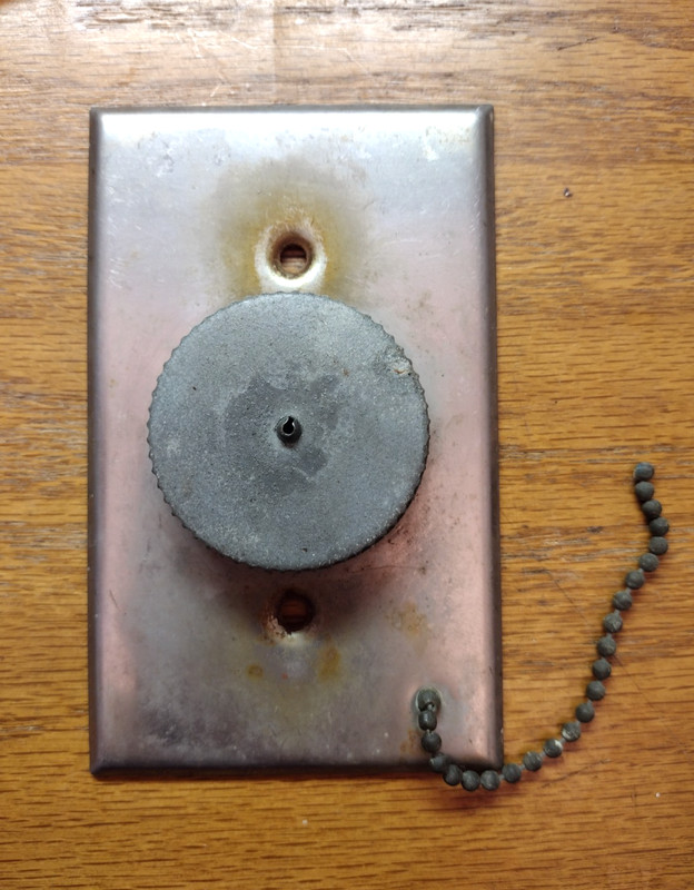 Nickel Plated Steel Outside Exterior Mono Outlet Wall Box Cover Plate Vintage
