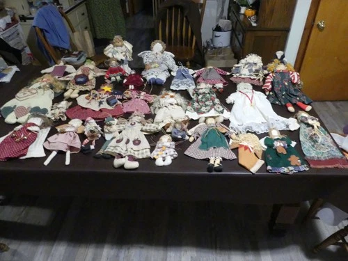 LOT of 29 - Assorted Angel Wing Rag Dolls - Conditions range from good to fair