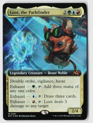 Loot, the Pathfinder (Extended Art) #391 (Foil) (NM) Aetherdrift DFT Magic MTG