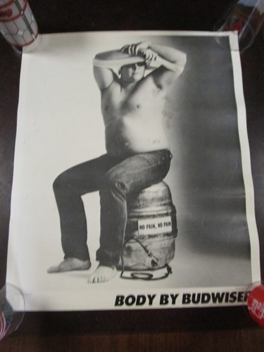 Vintage 1985 Budweiser Body By Budweiser poster 21x18