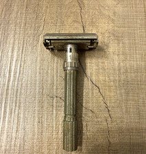Vintage Gillette Slim Adjustable 1-9 DE Safety Razor TTO Shaving Made in USA