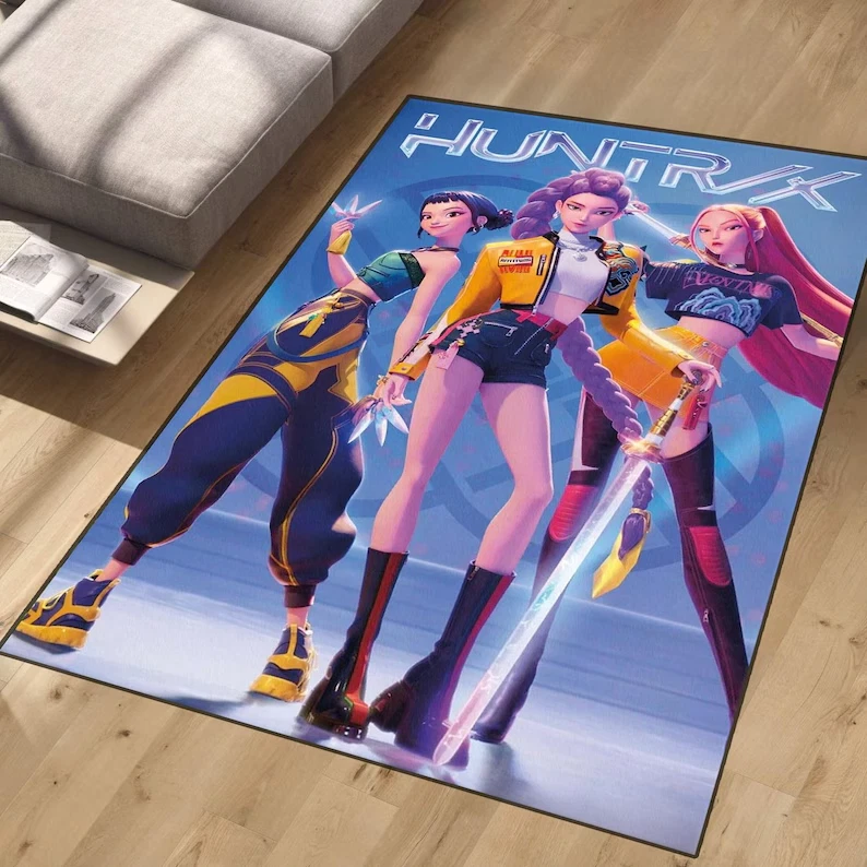 Anime Art Rug, Modern Carpet for Kids Room, Bedroom and Gaming Space Decor