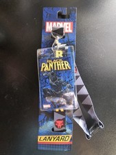 Marvel Comics Black Panther Wakanda Forever Covered Lanyard Black New