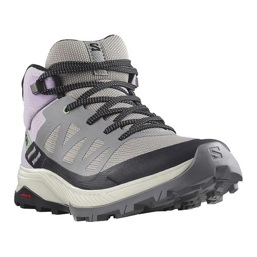 Botas de senderismo Salomon para mujer grises impermeables Outrise Mid Gore-Tex UK 5, UK 8 - Imagen 24 de 24