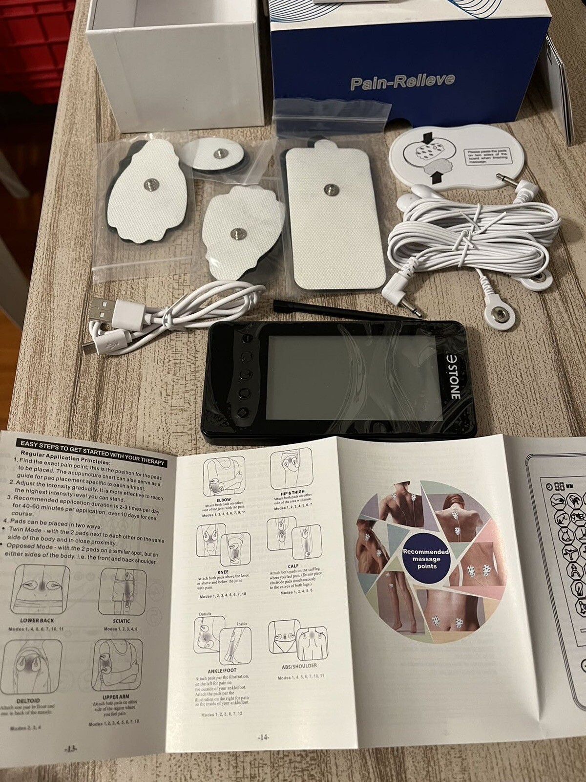 TENS EMS Unit Muscle Stimulator for Pain Relief Therapy Electric 28 Modes  Massager with Continuous Stable Mode/Memory Function