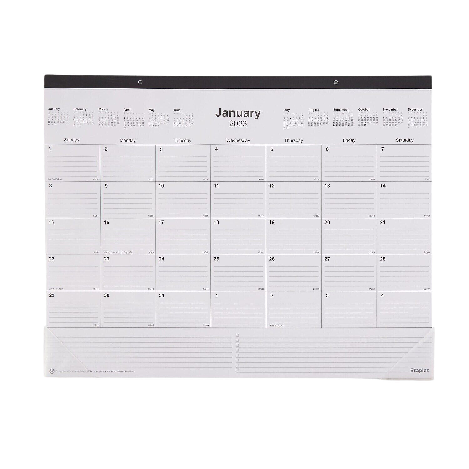 Staples ST1295123 2023 Desk Pad Calendar for sale online eBay