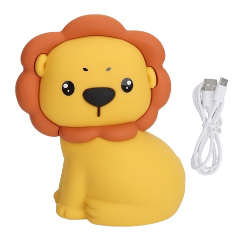 Cute Lion Night Light Color Adjustable Tap Control 1200mAh Rechargeable Sili ZZ1 - Picture 5 of 12