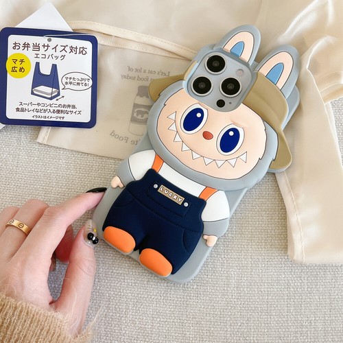 Coque téléphone souple caoutchouc 3D Labubu pour iPhone 16 Pro Max 15 14 13 12 dessin animé - Photo 10 sur 29