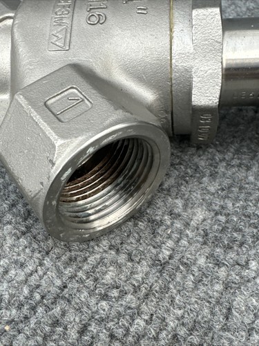 Asco 8290B053 1" NPT Stainless steel Angle Pneumatic Actuated Piston Valve Used - Picture 7 of 19