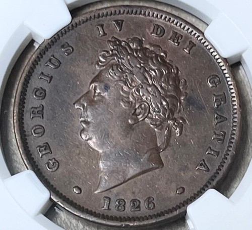 GREAT BRITAIN - George IV - Penny - 1826 - Km-693 - NGC XF-40 BN - Picture 2 of 4