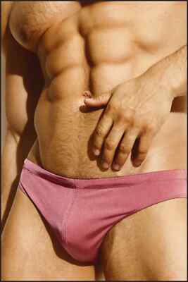 Charlie by matthew zink Mens Orchidea pink lifeguard swim brief swimwear size L