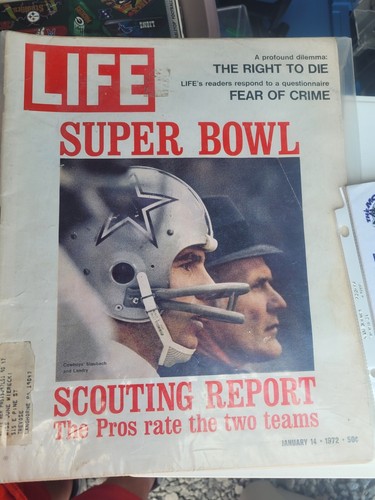 4pc lot Dallas Cowboys paper collectibles LIFE 1972 scouting report,Moosecall, - Picture 2 of 3