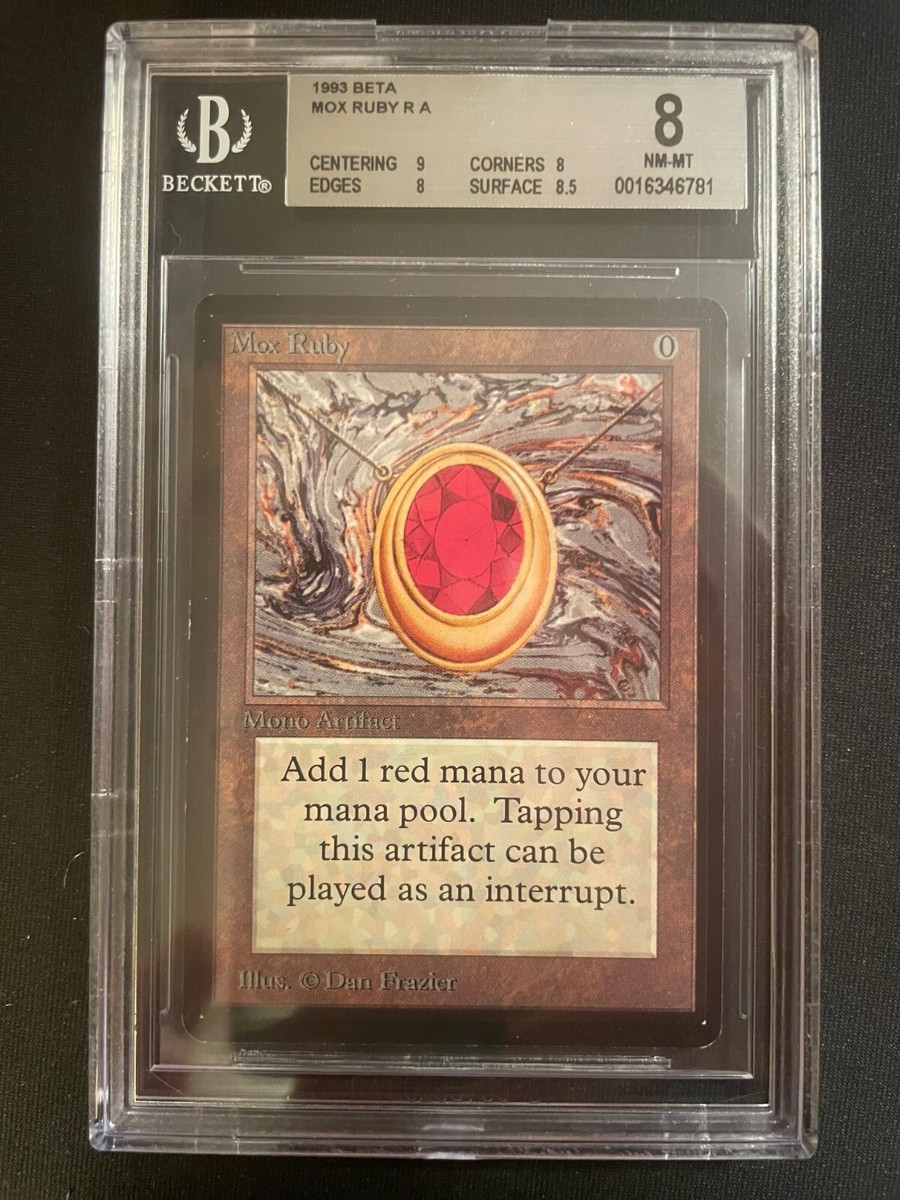 Mox Ruby. Beta mtg - freshly graded BGS 8+++ | eBay