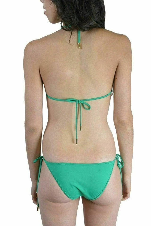Traje de baño bikini de dos piezas decorado con detalle de metal verde Dsquared EE. UU. L UE 44 Foto 2 de 4