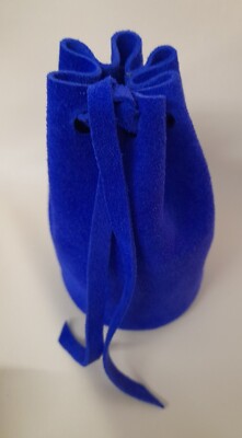 Bushcraft Tasche royalblau echtes Wildleder Kordelzug. Reenactment. Mittelalter. 